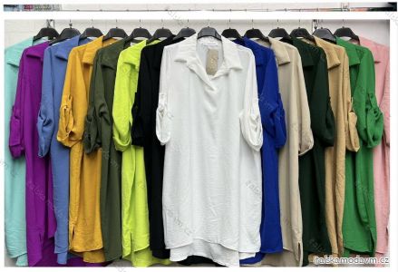 Šaty oversize krátký rukáv dámské (XL/2XL ONE SIZE) ITALSKá MóDA IMWD23505