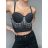 Top croptop na ramínka dámský (S/M ONE SIZE) ITALSKÁ MÓDA IMPBB23073r