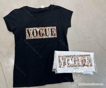 Tričko krátký rukáv dámské VOGUE (S/M ONE SIZE) ITALSKÁ MÓDA IMPLM2324260