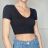 Top croptop krátky rukáv dámsky (S/M ONE SIZE) TALIANSKA MÓDA IMPBB2322020