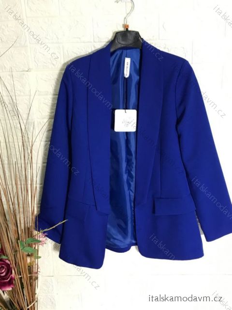 Sako dlouhý rukáv dámské (S-XL) ITALSKÁ MÓDA IMPGM237650-05 královská modrá S