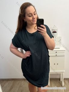 Šaty krátký rukáv dámské nadrozměr (2XL/3XL/4XL ONE SIZE) ITALSKá MóDA IM423SARA