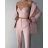 Souprava elegantní kalhoty, sako a top dámská (S-XL) ITALSKÁ MÓDA IMPGM233790-06 béžová M