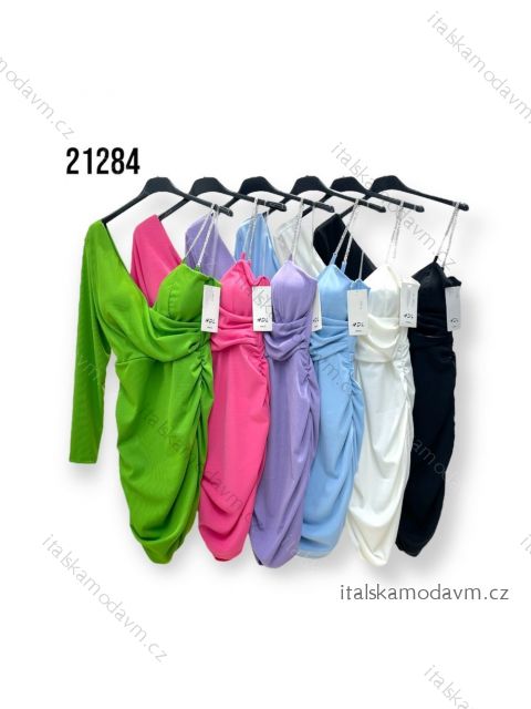 Šaty dlhý rukáv dámske (S/M ONE SIZE) TALIANSKA MÓDA IMPHD2321284