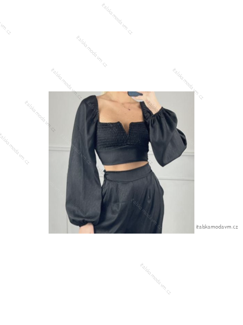 Top croptop dlouhý rukáv dámský (S/M ONE SIZE) ITALSKÁ MÓDA IMPBB23B10882