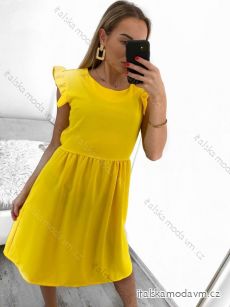 Šaty elegantní letní krátký rukáv dámské (S/M ONE SIZE) ITALSKÁ MÓDA IMWB23113