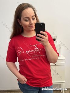 Tričko krátký rukáv dámská nadrozměr (XL/2XL/3XL ONE SIZE) ITALSKÁ MÓDA IM423066