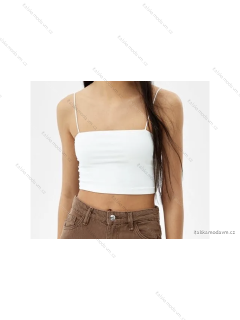 Top croptop na ramínka dámský (S/M ONE SIZE) ITALSKÁ MÓDA IMPLP2350850040