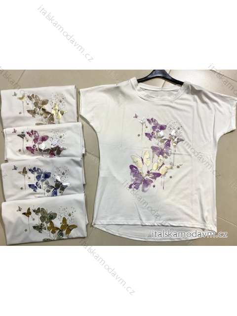 Tričko krátký rukáv dámské (S/M ONE SIZE) ITALSKÁ MÓDA IMPLP2313329075