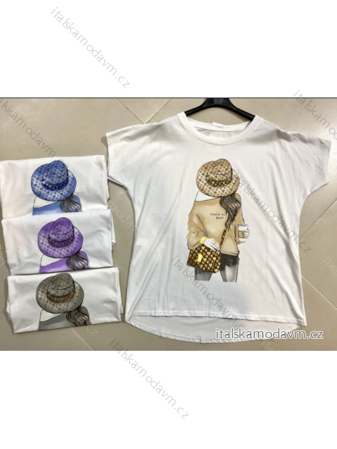 Tričko krátký rukáv dámské (S/M ONE SIZE) ITALSKÁ MÓDA IMPLP2313330075