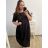 Šaty košilové krátký rukáv dámské nadrozměr (2XL/3XL ONE SIZE) ITALSKá MóDA IM42383013