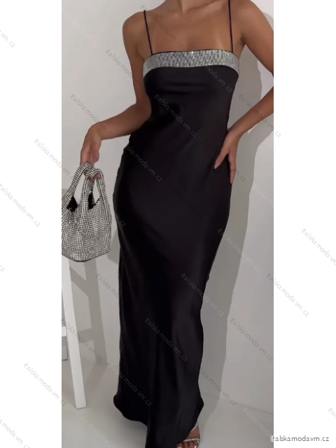 Šaty dlouhé elegantní na ramínka dámské (S/M ONE SIZE) ITALSKÁ MÓDA IMPMD2327793