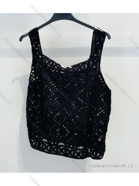 Top croptop čipkový na ramienka dámsky (S/M ONE SIZE) TALIANSKA MÓDA IMPMD237211