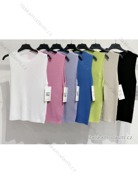 Tričko bez rukávu dámské (S/M ONE SIZE) ITALSKÁ MÓDA IMPMD231023k