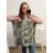Tunika košilová dlouhý rukáv dámská (4XL/5XL ONE SIZE) ITALSKá MóDA IMC23PRATO/DU 4XL/5XL modrá
