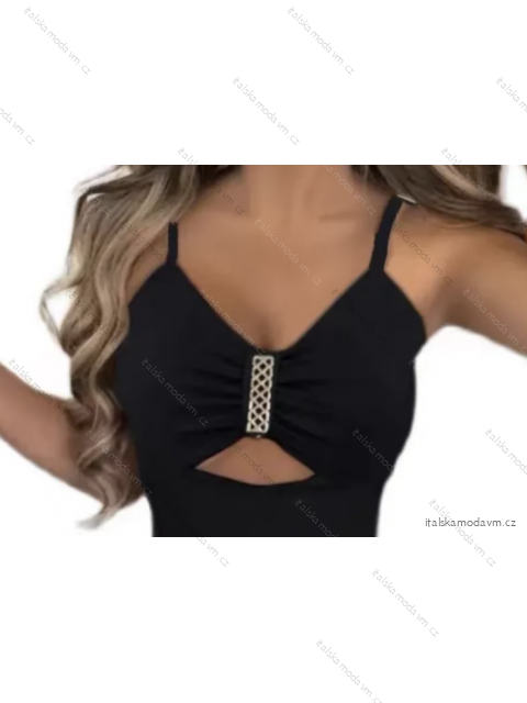 Top croptop na ramínka dámský (S/M ONE SIZE) ITALSKÁ MÓDA IMPMD2327032