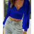Top croptop dlouhý rukáv dámský (S/M ONE SIZE) ITALSKÁ MÓDA IMPMD2313713a