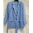 Šaty elegantní kabátkové dlouhý rukáv dámské (S/M ONE SIZE) ITALSKÁ MÓDA IMPMD2322849