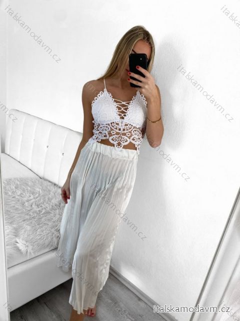 Sukně dlouhá skládaná dámská (S/M ONE SIZE) ITALSKÁ MÓDA  IMM22U5252/DR