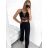 Kalhoty letní dlouhé dámské (S/M ONE SIZE) ITALSKÁ MÓDA IMW2331086/DU S/M bílá