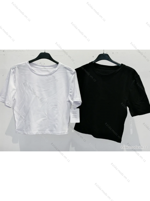 Top croptop krátký rukáv dámský (S/M ONE SIZE) ITALSKÁ MÓDA IMPMD2312869