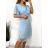 Šaty elegantní společenské krátký rukáv dámské (S/M/L/XL ONE SIZE) ITALSKÁ MÓDA IMPSH2335891V