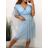 Šaty elegantní společenské krátký rukáv dámské (S/M/L/XL ONE SIZE) ITALSKÁ MÓDA IMPSH2335891V