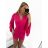 Šaty elegantní mini dlouhý rukáv dámské (S/M ONE SIZE) ITALSKÁ MÓDA IMPBB2323553
