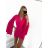 Šaty elegantní mini dlouhý rukáv dámské (S/M ONE SIZE) ITALSKÁ MÓDA IMPBB2323553