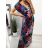 Šaty dlouhé elegantní icecool krátký rukáv dámské (M/L, XL/2XL) AINUOSI  ITALSKÁ MODA IMB237739/DU M/L modrá