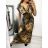 Šaty dlouhé elegantní icecool krátký rukáv dámské (M/L, XL/2XL) AINUOSI  ITALSKÁ MODA IMB237739/DU M/L modrá