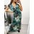 Šaty dlouhé elegantní icecool krátký rukáv dámské (M/L, XL/2XL) AINUOSI  ITALSKÁ MODA IMB237739/DU M/L modrá