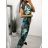 Šaty dlouhé elegantní icecool krátký rukáv dámské (M/L, XL/2XL) AINUOSI  ITALSKÁ MODA IMB237739/DU M/L modrá