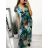 Šaty dlouhé elegantní icecool krátký rukáv dámské (M/L, XL/2XL) AINUOSI  ITALSKÁ MODA IMB237739/DU M/L modrá