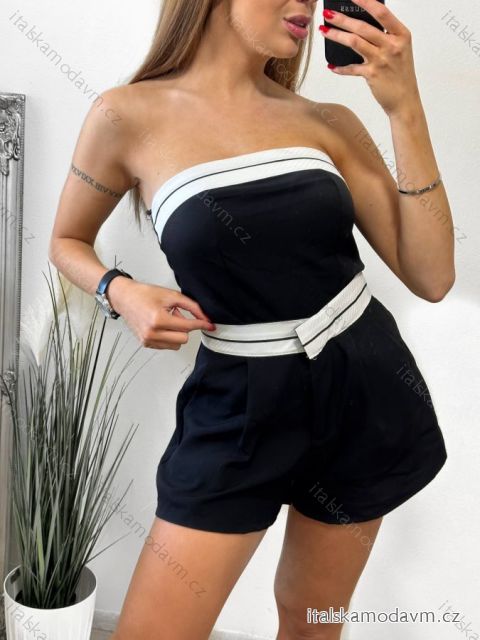 Croptop elegantní bez rukávu dámský (S/M ONE SIZE) ITALSKÁ MÓDA IMM2310519