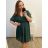 Šaty krátký rukáv dámské nadrozměr (2XL/3XL ONE SIZE) ITALSKá MóDA IM423MILANO