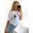 Tričko krátký rukáv dámské (S/M ONE SIZE) ITALSKÁ MÓDA IMWGB2352244/DU S/M bílá