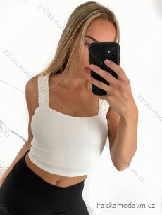 Croptop letní na ramínka dámský (S/M ONE SIZE) ITALSKÁ MÓDA IMPLS2321621/DU