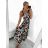 Šaty letní dlouhé na ramínka icecool dámské (S/M ONE SIZE) ITALSKÁ MÓDA IMM23M5602-1/DR S/M Černá