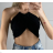 Top croptop bez rukávu dámský (S/M ONE SIZE) ITALSKÁ MÓDA IMPBB23H3671