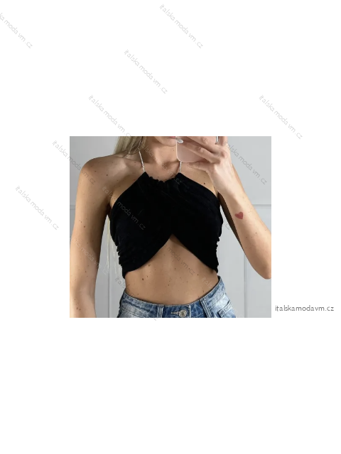 Top croptop bez rukávu dámský (S/M ONE SIZE) ITALSKÁ MÓDA IMPBB23H3671