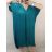 Šaty dlouhé maxi oversize krátký rukáv dámské viskoza nadrozměr (3XL/4XL/5XL ONE SIZE) ITALSKÁ MÓDA IMC22380/DUR pistáciová