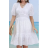 Šaty letní boho krajkové krátký rukáv dámské (S/M ONE SIZE) ITALSKÁ MÓDA IMPEM2323084