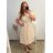 Šaty košeľové krátky rukáv dámske (S/M/L/XL ONE SIZE) TALIANSKA MÓDA IM423KLASA