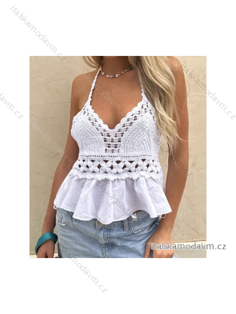 Tílko krajkové na ramínka dámské (S/M ONE SIZE) ITALSKÁ MÓDA IMPBB2395277a