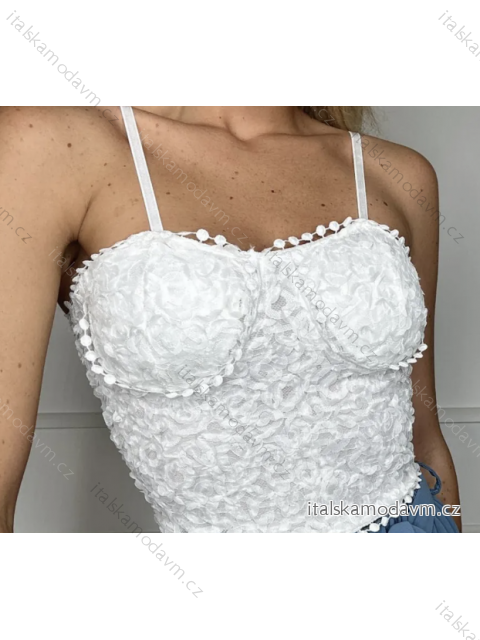 Top croptop na ramínka dámský (S/M ONE SIZE) ITALSKÁ MÓDA IMPBB23C3033