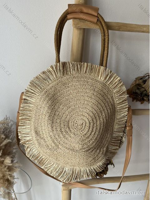 Kabelka boho letní dámska (31x31cm) Bruno Rossi PV523T-263/DR ONE SIZE béžová