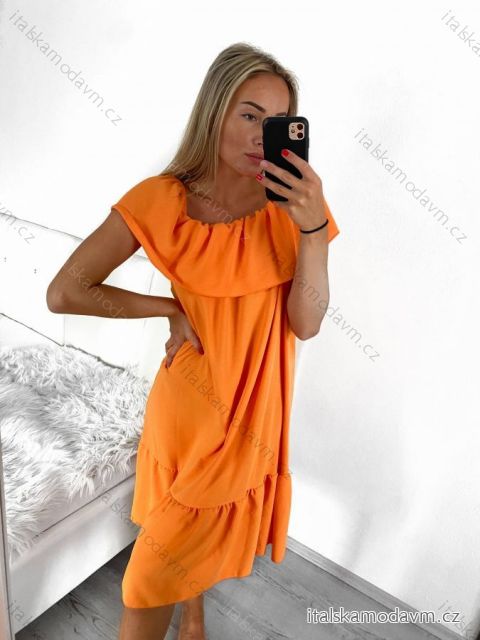 Šaty letní carmen dámské (S/M ONE SIZE) ITALSKá MóDA IM323060/DU