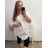 Tunika oversize krátký rukáv dámská nadrozměr (XL/2XL/3XL ONE SIZE) ITALSKÁ MÓDA IMBM23MOIRA