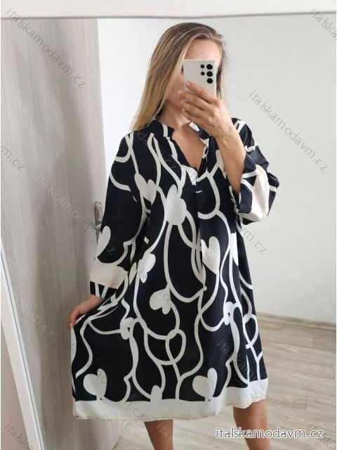 Šaty košilové letní oversize dlouhý rukáv dámské nadrozměr (S/M/L/XL/2XL ONE SIZE) ITALSKá MóDA IM82367011